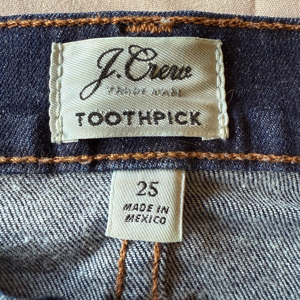 J.Crew Toothpick Jeans in Dark Blue